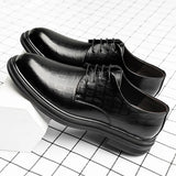 Genuine Leather Shoes Men Business Dress Shoes All-Match Casual Shoes Shock-Absorbing Footwear Wear-Resistant