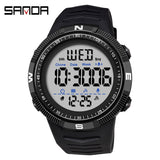 SANDA 6014 New Fashion Military Men's 50M Waterproof Sports Watch for Male LED Electronic Digital Wristwatches Relogio Masculino