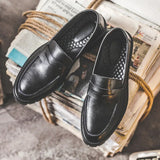 British Fashion Mans Leather Dress Shoes Men for Office Loafers Soft Leather Moccasins Internal Increase Men Business Oxfords