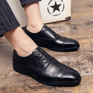 Luxury Business Oxford Leather Shoes Men Breathable Rubber Formal Dress Shoes Male Office Wedding Flats Footwear Mocassin Homme