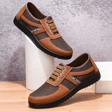 2023 Men's casual cloth shoes comfortable round toe flat bottomed low top walking shoes breathable and anti slip soft sole shoe