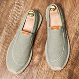 2023 Summer New Linen Men's Casual Shoes Handmade Weaving Fisherman Shoes Fashion Casual Flat Espadrilles Driving Shoes Big Size
