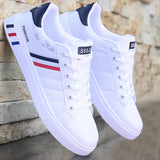 Men's Casual Shoes Lightweight Breathable Men Sneakers White Business Travel Tenis Masculino Shoes Men Flat Lace-Up Shoes