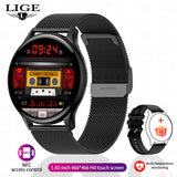 LIGE Bluetooth Call 2023 Smart Watch Women Amoled 466*466 HD Display Clock Sports Waterproof Smartwatch For Men Huawei Xiaomi