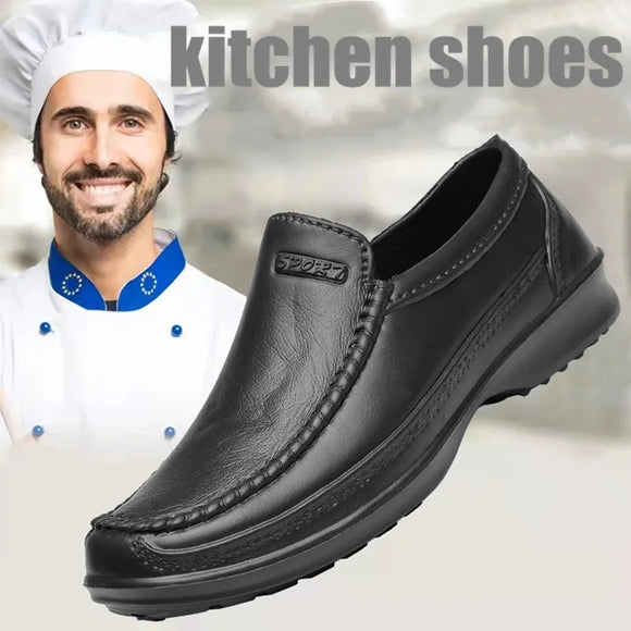 STRONGSHEN Men Casual EVA Shoes Waterproof Oil-proof Non-slip Chef Shoes Light Work Shoes Slip-on Kitchen Restaurant Shoes