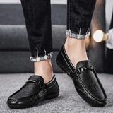 Spring and Autumn Men's Casual Shoes Wedding Dress Luxury Brand Shoes Men's Leather Non Slip Super Light Men's Shoes Black Shoes