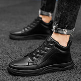 Men Sneakers 2023 New Spring Autumn Solid Color Casual Shoes for Man Outdoor Non-slip Wear-resistant Designer Shoes Men High Top