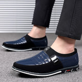 Summer Men's Casual Leather Shoes Business Loafers for Men Slip-on Office Working Shoes Men Moccasins Sapato Masculino Big Size