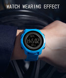 Sanda 6122 New Fashion Outdoor Sports Men Silincone Strap Waterproof Digital Movement Electronic LED Alarm Mode Wrist Watches