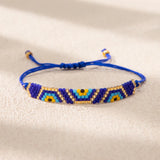 BLUESTAR Miyuki Beaded Bracelets Ethnic Bohemian Geometry Jewelry Boho Evil Eye Charm Handmade Jewellery Wholesale Bracelet