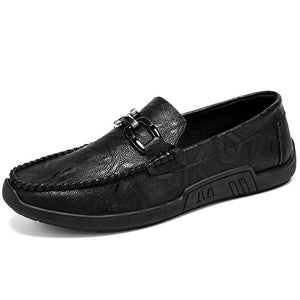 STRONGSHEN Men Casual Leather Shoes Luxury Brand High Quality Breathable Fashion Flats Driving Shoes Slip on Boat Shoe Moccasins