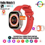 Hello Watch 3 Men Smart Watch Ultra AMOLED Screen Titanium Woman Smartwatch NFC Compass 4GB ROM For Android IOS PK HK8 PRO MAX