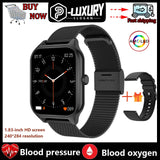 P-LXURY 2023 New BT Call Smart Watch Men Heart Rate Blood Oxygen Health Monitoring Wristbands Waterproof Sports Women Smartwatch