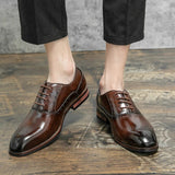 High Quality Leather Business Formal Shoes 2023 Classic Italian Casual Dress Shoes Men Elegant Office Formal Oxford Shoes