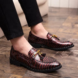 Men Leather Driving Shoes tassel Black Blue Slip On loafers spring Summer Men Leather moccasins outdoor club pary shoes men