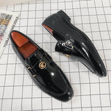 Black Loafers Square Toe Slip-On Office & Career Handmade Men Dress Shoes Free Shipping Size 38-47