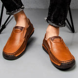New Large Size Leather Men's Casual Shoes Handmade Men Style Shoes Comfortable Men's Moccasins Breathable Mens Loafers Sneakers