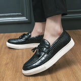 Men's Leather Shoes Luxury Social Loafers Moccasins Casual Business Elegant For Men Dress 2023 Comfortable Driving Fashion Shoes