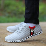 Men Leather Shoes Fashion Casual Men Driving Shoes Spring Breathable Men's Peas Shoes The British Sneakers Luxury Sneakers
