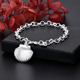 Fine 925 Sterling Silver Noble Nice Chain Solid Bracelet for Women Men Charms Party Gift Wedding Fashion Jewelry Hot Model