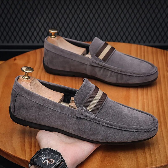 Versatile Casual Loafers  Men's Shoe Suede Loafers For Men Soft Driving Moccasins High Quality Flats Male Walking Shoes Slip-on