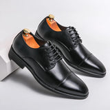 Luxury Business Oxford Leather Shoes Men Rubber Formal Breathable Dress Shoes Male Office Wedding Flats Footwear Mocassin Homme
