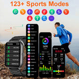 +2pc Straps Gold Smart Watch Men Women Stainless Steel Male Smartwatch For Android IOS 123+ Sports Fitness Tracker Trosmart G90