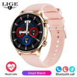 LIGE New Fashion Smart Watch Ladies Bluetooth Call Blood Pressure DIY Custom Dial Sport Bracelet Waterproof Men Smartwatch Women