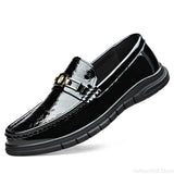 Men Genuine Leather Casual Shoes Comfortable Business Leisure Luxury Crystal Dress Shoes Party Cool Slip-on Loafers