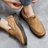 Men Casual Shoes Breathable Loafers Sneakers 2023 New Fashion Comfortable Flat Handmade Retro Leisure Loafers Shoes Men Shoes