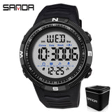 SANDA 6014 New Fashion Military Men's 50M Waterproof Sports Watch for Male LED Electronic Digital Wristwatches Relogio Masculino