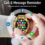 Lige Bluetooth Call Smart Watch AMOLED 466*466 Screen Barometric Altitude Monitor Watch Sport Fitness Luxury NFC Smartwatch Men