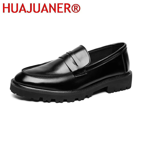 Men Casual Shoes Fashion Dress Shoes Men Comfortable Pu Leather Loafers Non-slip Formal Moccasins Man Office Slip on Boat Shoes