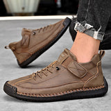 Men Casual Shoes Breathable Sneakers Genuine Leather Shoes British Style Loafers Men Luxury Designer Boat Shoes Zapatos Hombre