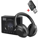 Shoumi 15 Hour Wireless Headset Bluetooth Headphone 5.3 Large TV Earphone Rotate Big Earmuffs with USB Adapter for Television PC