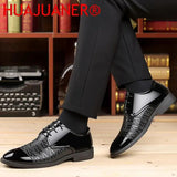 Men Leather Shoes Men Shoes Casual Breathable Dress Leather Shoes Youth Business England Solid Color Breathable Fashion Low Top