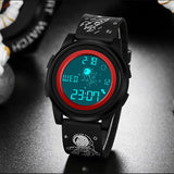 Watch Men Student Creative Astronaut Dial Stopwatch LED Display Wristwatches Outdoor Sport Waterproof Watches