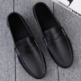 Summer Mens Casual Loafers Leather Loafer Shoes For Men Fashion Light Flats Man White Sneakers Slip-On Driving Big Size 38-47