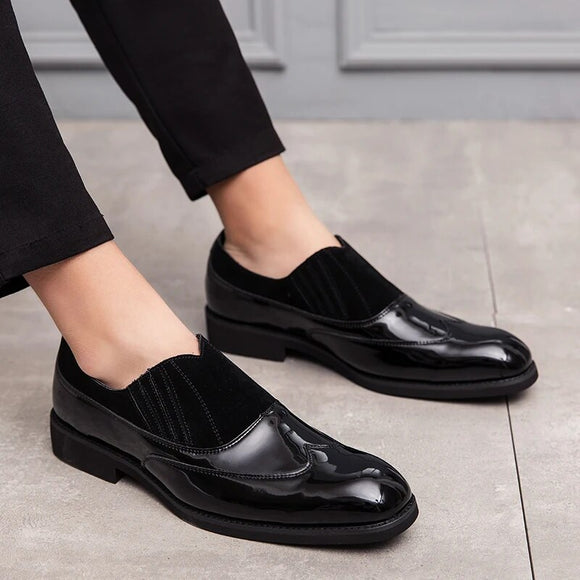 Classic Business Men's Dress Shoes Fashion Elegant Formal Wedding Shoes Men Slip on Office Oxford Shoes for Men Black Oxford