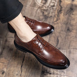 2023 New Oxford Shoes Dress Shoes Classic Business Formal Shoes Man Banquet Wedding Shoes Office Mens Wingtip Boos Derby Shoes