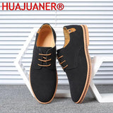 2023 Spring Suede Leather Men Shoes Oxford Casual Shoes Classic Sneakers Comfortable Footwear Dress Shoes Large Size Flats