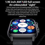 AMOLED Screen Smart Watch Ultra Always-on Display Sports Fitness Tracker Bluetooth Call Women Men Smartwatch For Android Apple