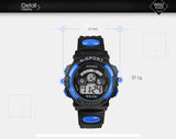 Fashion Waterproof Digital Led Quartz Wristwatches Alarm Date Sports Wrist Watch Mens Boy Electronic Wristwatches Montre Homme
