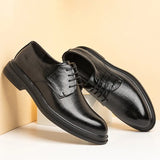 Genuine Leather Shoes Men Business Dress Shoes All-Match Casual Shoes Shock-Absorbing Footwear Wear-Resistant