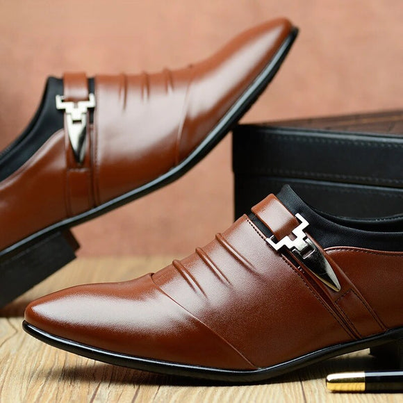 Mens Shoes Large Sizes Men Formal Shoes Leather Men Dress Loafers Man Slip On Masculino Fashion Elegant Oxford Shoes For