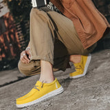 Fashion Yellow Designer Shoes Men Loafers Comfortable Slip-on Canvas Shoes Flats Men Casual Footwear Espadrilles 2022 mocasines