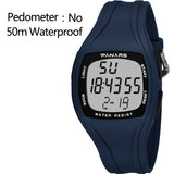 Top Luxury Pedometer Watches Chronograph Sport Watches Men Clock 5Bar Waterproof Alarm Clock Digital Watch Male Reloj Hombre New