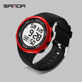 SANDA Man Watch Waterproof Digital Sports Watches New Electronic Products Leather Strap Wrist Timepiece Wristwatch Clock Gift