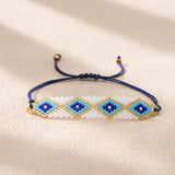 BLUESTAR Miyuki Beaded Bracelets Ethnic Bohemian Geometry Jewelry Boho Evil Eye Charm Handmade Jewellery Wholesale Bracelet