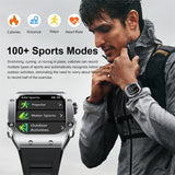 LIGE Bluetooth Talk Smartwatch 100+ Mode Sport 400mAh Battery Life Heart Rate Monitoring Fitness Men Smart Watch IP67 Waterproof